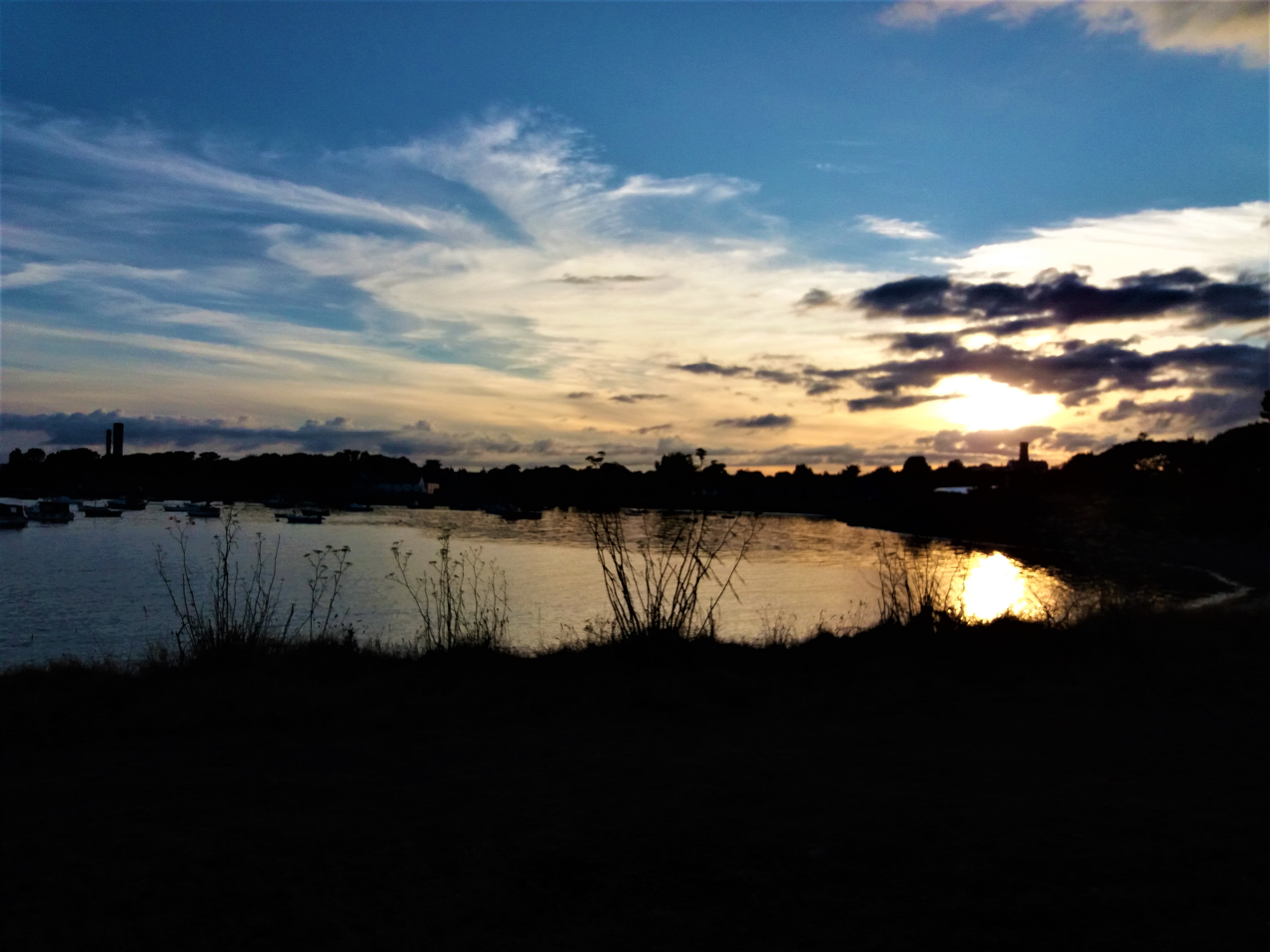 Bordeaux harbour at sunset